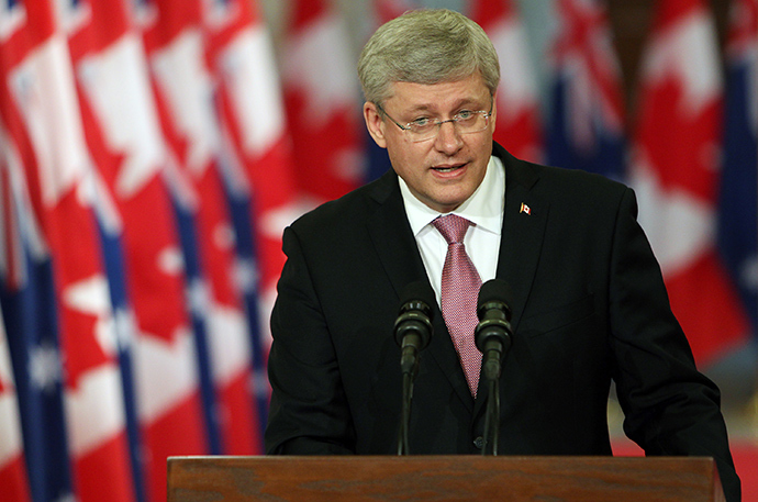 Canadian Prime Minister Stephen Harper (AFP Photo / Cole Burston)