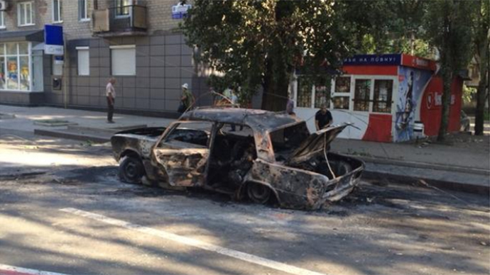 Three civilians burnt alive in car as Ukrainian army shells center of ...