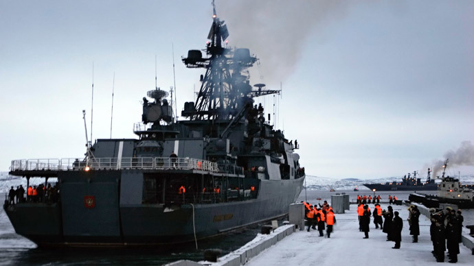 Ice voyage challenge: RT joins Russian Navy fleet in Arctic base build-up mission