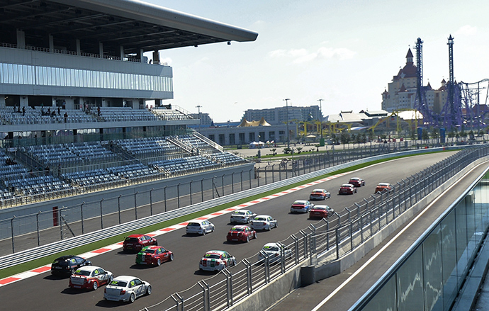 Drivers at the seventh stage of the Russian series circuit racing on the Formula 1 track in Sochi (RIA Novosti / Alexey Kudenko)
