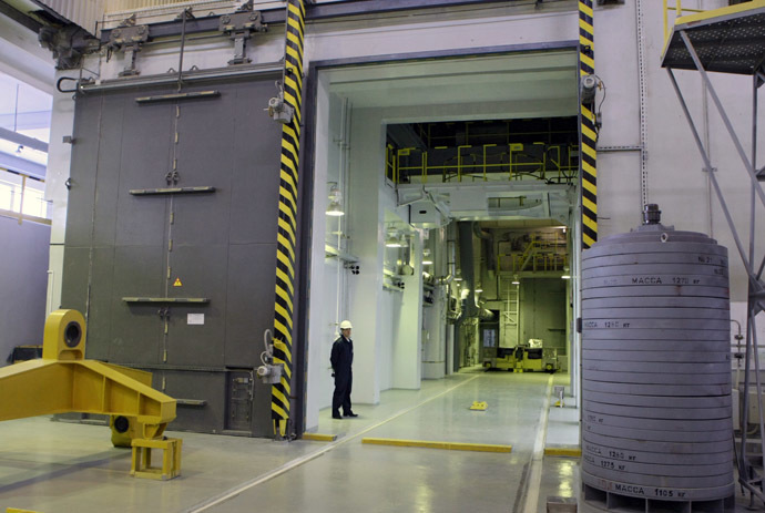 The spent fuel storage of the Mining and Chemical Plant. (RIA Novosti/Alexandr Kryazhev)
