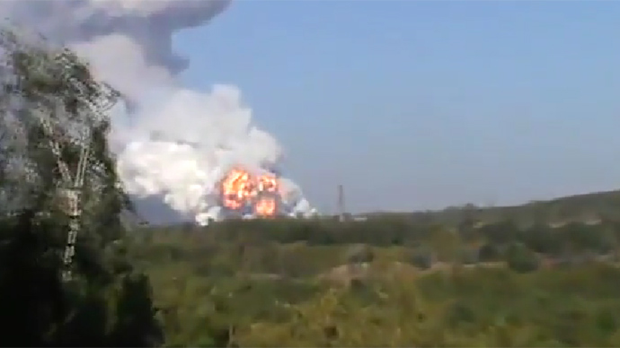 Huge blast devastates munitions factory in Ukraine’s rebel-held Donetsk (VIDEO)