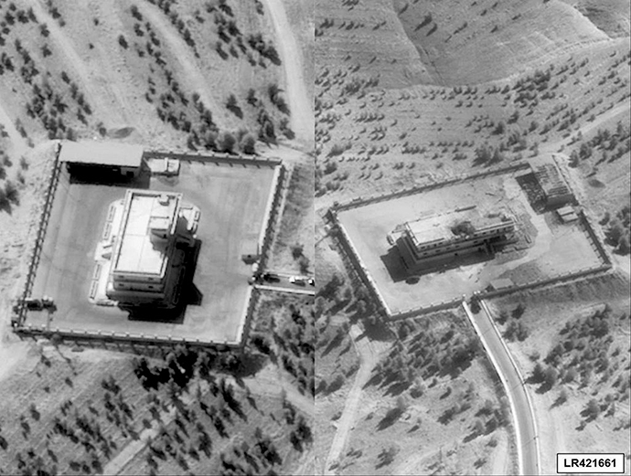Pictures showing an ISIL Command and Control Center in Syria before (L) and after it was struck by bombs dropped by a U.S. F-22 fighter jet are seen in handouts released by the U.S. Department of Defense (DOD) September 23, 2014. (Reuters / US Department of Defense / Handout)
