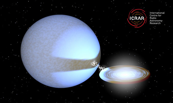 A rendering of what P13 would look like close up. Credit: Image created by Tom Russell (ICRAR) using software created by Rob Hynes (Louisiana State University).