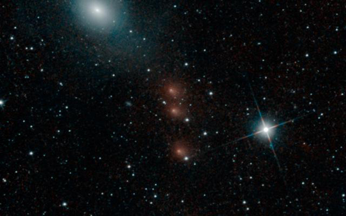 NASAâs Neowise space telescope checks on comet C/2013 A1 Siding Spring (Image from nasa.gov)