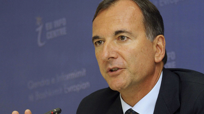 Italian Foreign Minister Franco FrattiniÑ (Reuters/Arben Celi)