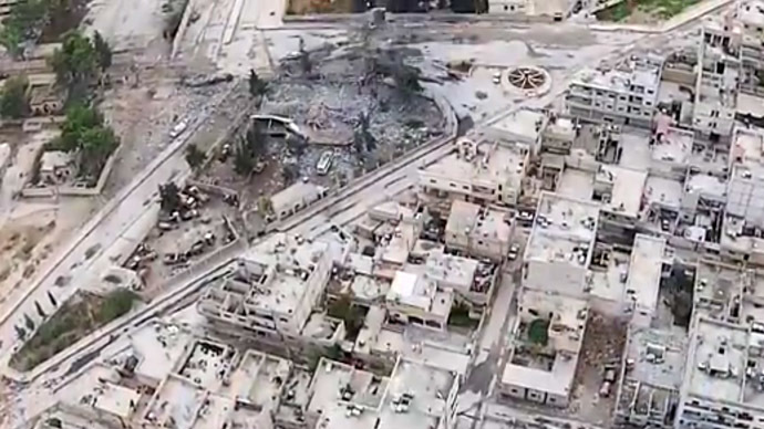 Screenshot from a video released by Islamic State allegedly showing Kobani.