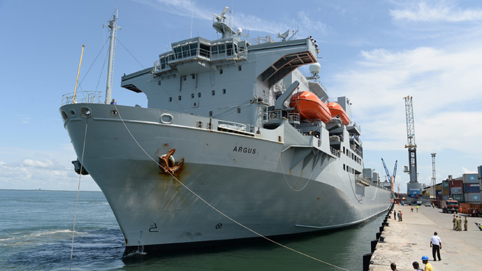 Ebola hospital ship docks in Sierra Leone in UK aid effort