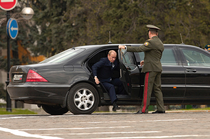 Russia's President Vladimir Putin arrives to Ivanovskaya Square, Kremlin. (RIA Novosti/Sergey Guneev)