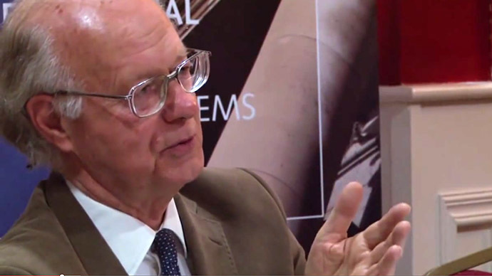 UK development economist and co-founder of anti-corruption think tank, Lawrence Cockroft. (Still from Youtube video/Transparency Ireland)