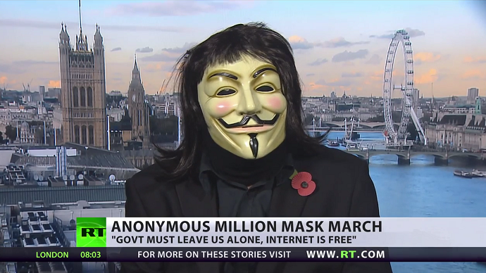 Anonymous to RT: ‘Internet has power to bring down regimes’