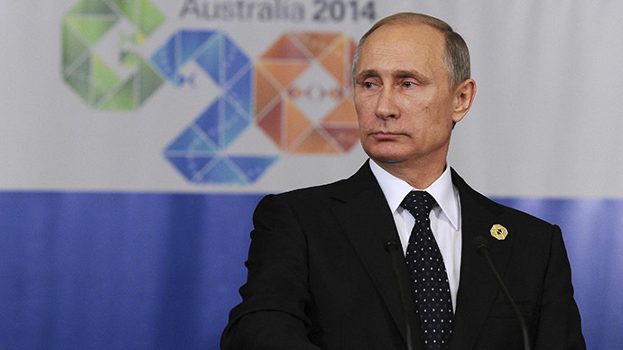 Russia's President Vladimir Putin attends a news conference at the end of the G20 summit in Brisbane November 16, 2014. (Reuters/Mikhail Klimentyev)