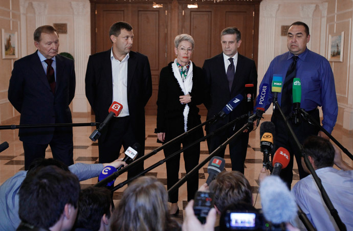 A meeting of the Contact Group on Ukrainian reconciliation in Minsk, Belarus. (RIA Novosti / Egor Eryomov)