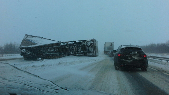 Trucks have reportedly become the cause of the hours-long traffic jams in the Rostov-on-Don region