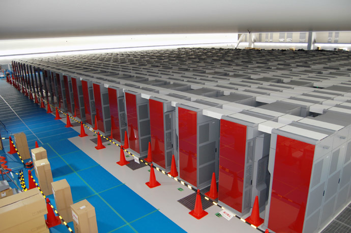 This handout picture released by Riken shows the "K computer" at Riken's laboratory in Kobe, Hyogo prefecture, western Japan. (AFP/Riken)
