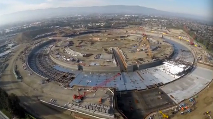 4k drone video reveals Apple’s huge 'spaceship' HQ
