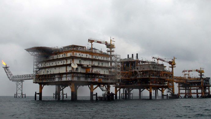 Iranian South Pars quarter one (SPQ1) gas platform in the Gulf near Qatar's territorial waters.(AFP Photo / Atta Kenare)
