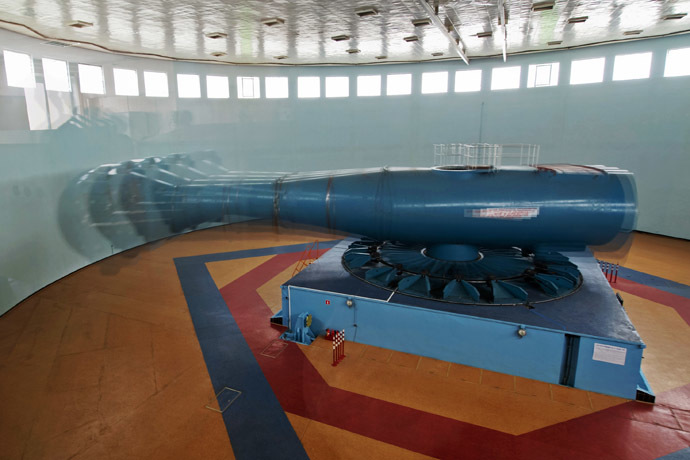TsF-18 Centrifuge at Yury Gagarin Cosmonaut Training Center in Star City. Multiple exposure. (RIA Novosti/Roman Sokolov)