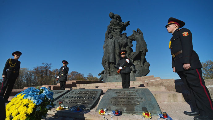 Calls to protect Babi Yar Nazi victims’ memorial after swastika vandalism