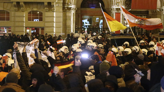 Anti-Islamism PEGIDA rally gathers hundreds in Austria