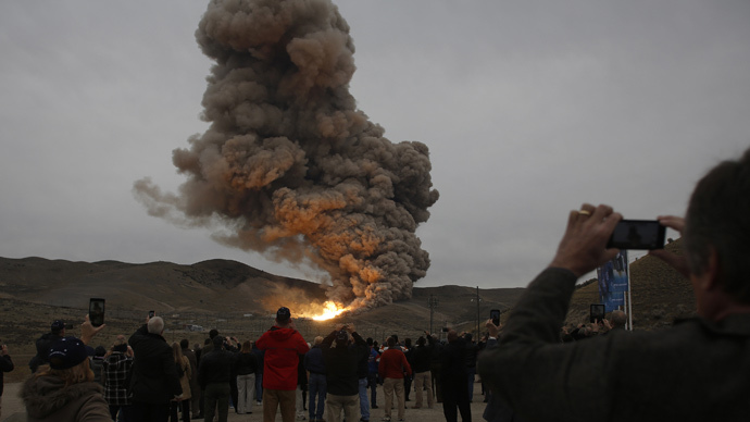To Mars...someday: NASA successfully tests megarocket booster for deep-space system (VIDEO)