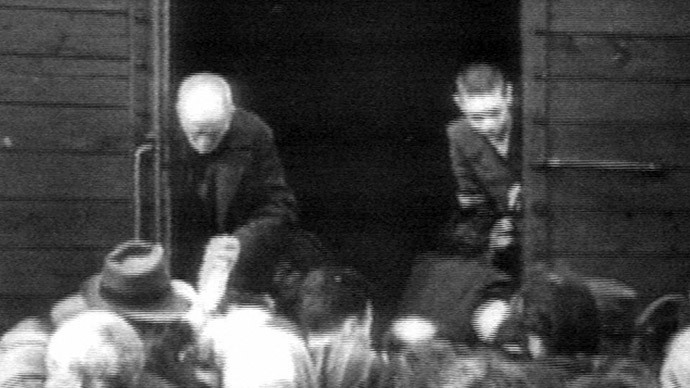 Jewish prisoners at Drancy, near Paris, board a train bound for Nazi concentration camps.(AFP Photo / Handout )