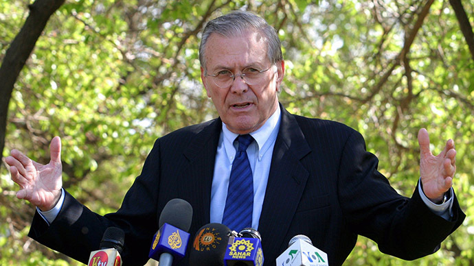 Rumsfeld admits Bush was wrong pushing democracy on Iraq