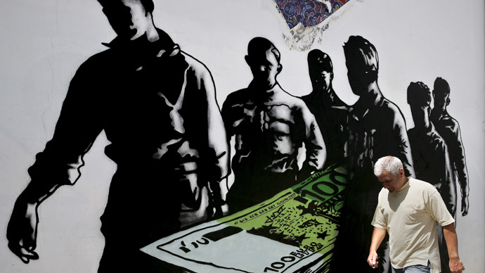 'Save Greece from EU prison!' Desperate debt graffiti daubed all over Athens