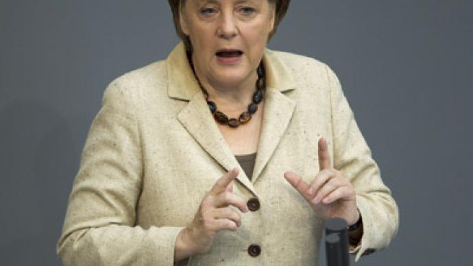 Merkel calls for austere Europe, rejects new debt