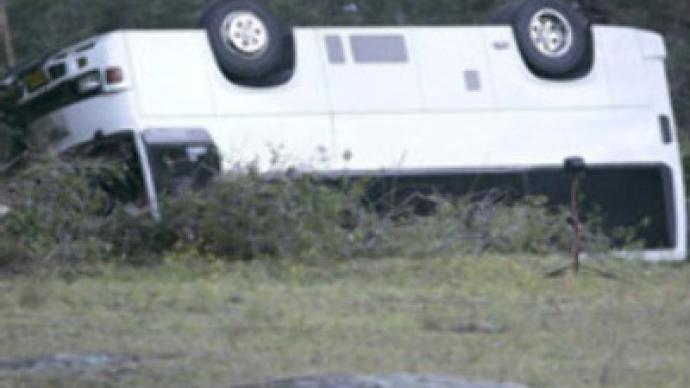 Bus overturns in Rostov region