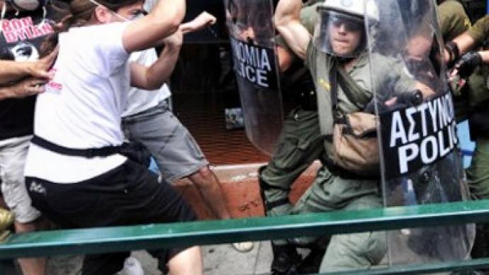 Greeks fighting austerity trap