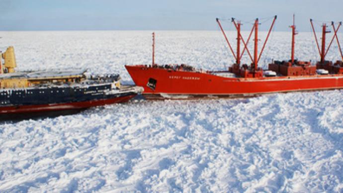 Vessel rescued from month-long ice trap