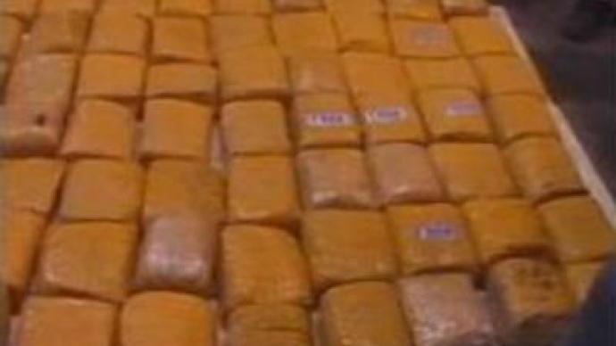 Moscow police seize big stash of heroin and hash