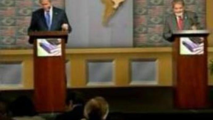 Presidents of USA and Brazil begin joint speech on trade and energy