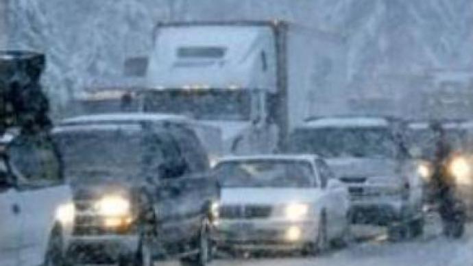 Snow storm hits Russian Far Eastern city of Vladivostok