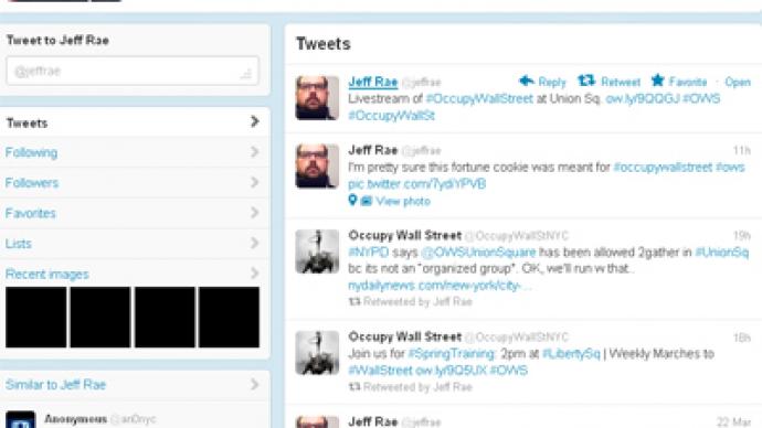 Twitter sticks together with OWS protesters