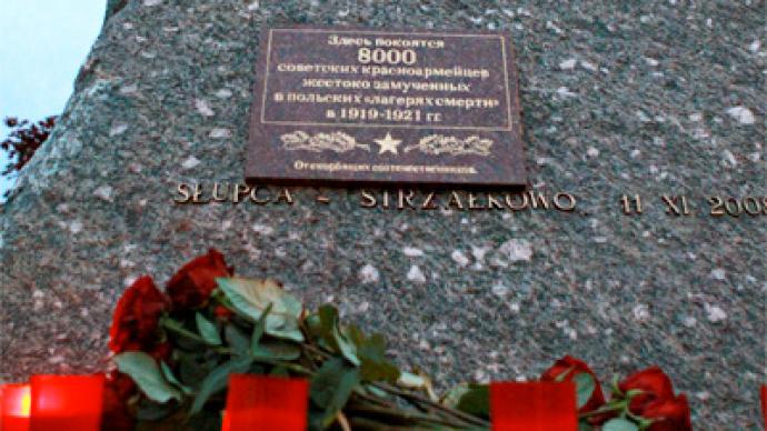 A plaque in memory of killed Red Army servicemen removed in Poland