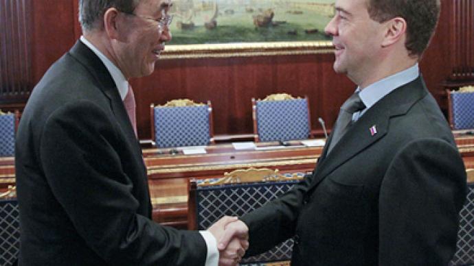 Middle East and Africa top Medvedev’s talks with UN chief