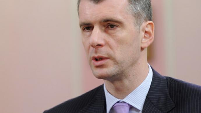 Prokhorov announces criteria for his party leaders