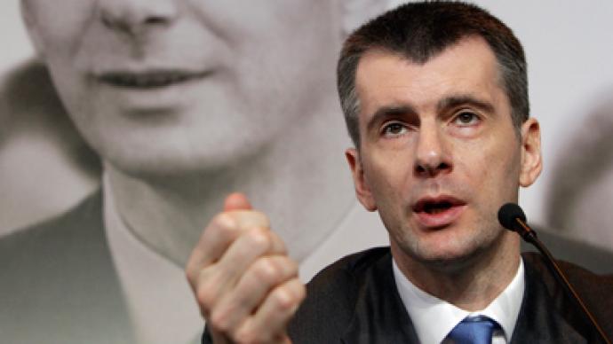 Prokhorov to ‘unite society’ with new party