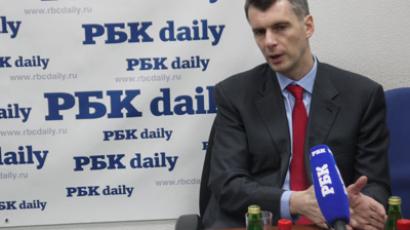Prokhorov rejects media reshuffles before vote