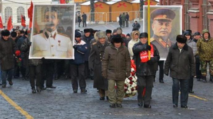 Red flowers for Stalin’s birthday