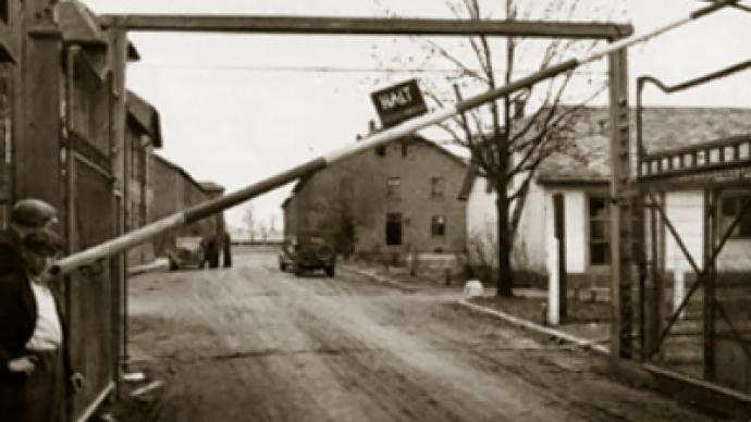 Stolen Auschwitz sign found in Poland