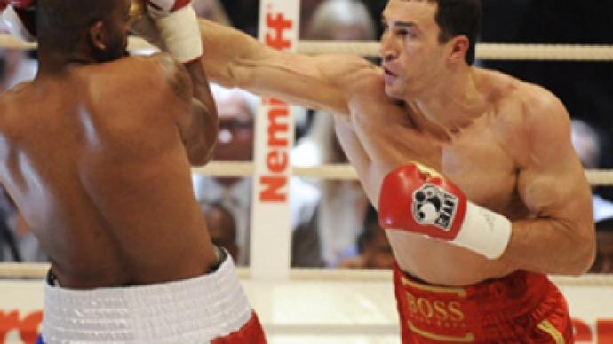 Boxing champ Klitschko defends his title