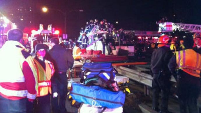 Dozens injured as bus hits low bridge in Boston