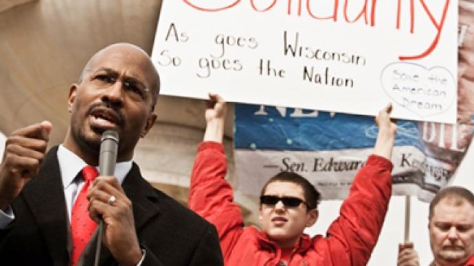 Fox news lies about Wisconsin protests
