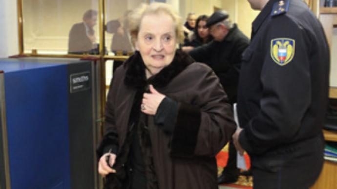 Cold comfort as “Titanium Lady” Madeleine Albright visits Moscow