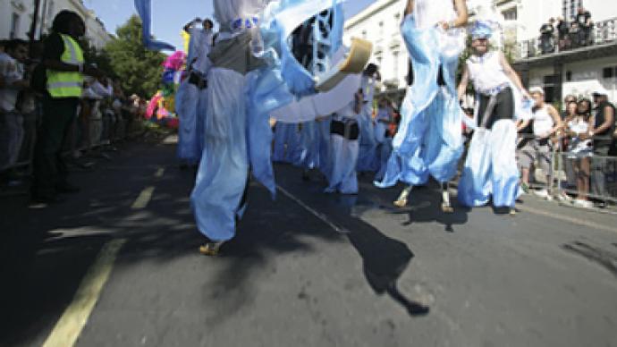 Stilt walkers ready to break a record