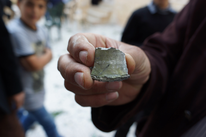 Impact marks of the rebel rocket. (Photo by Nadezhda Kevorkova)