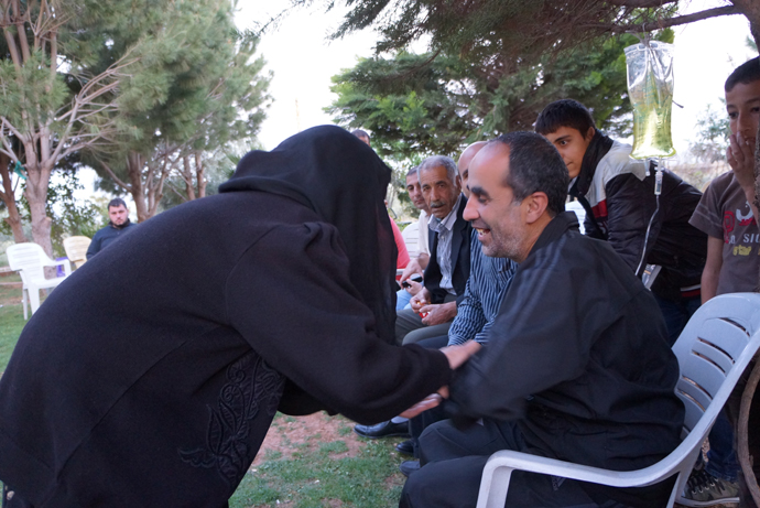 Five thousand people, including elderly women and infants, visited Jafar to congratulate him for escaping. (Photo by Nadezhda Kevorkova)